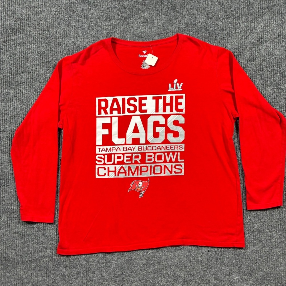 Fanatics Tampa Bay Buccaneers Super Bowl Champions Long‎ Sleeve Shirt Mens 2XL
